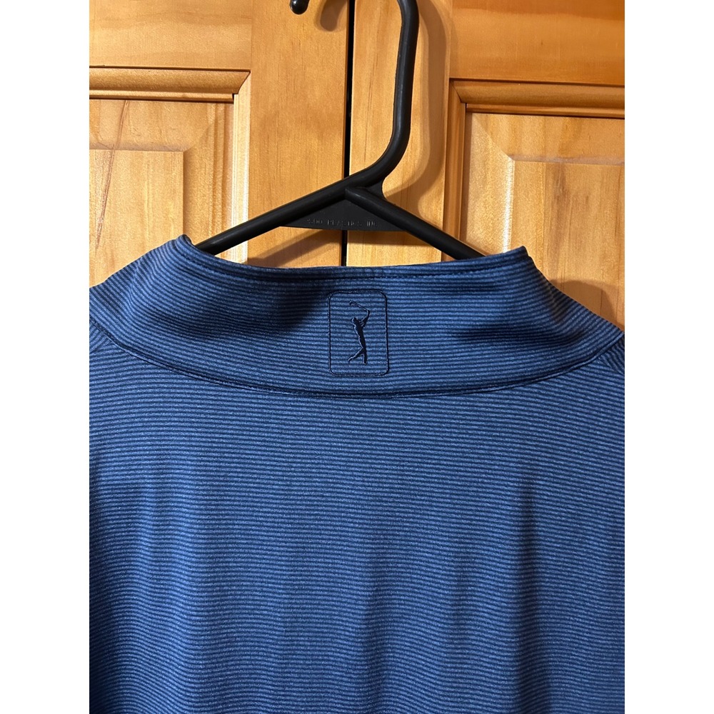 PGA Tour Mens XXL Quarter Zip Golf Pullover Jacket Navy Lightweight NWOT - Picture 3 of 6